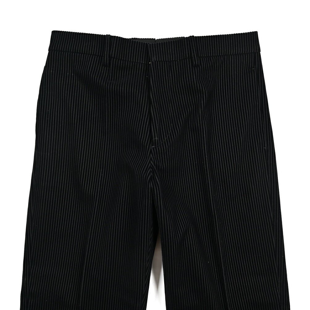 BERWICH “LUCANO LONG” コットン混 中畝コーデュロイワイドパンツ ブラック(black) 46 | GUARDAROBA MILANO OFFICIAL STORE