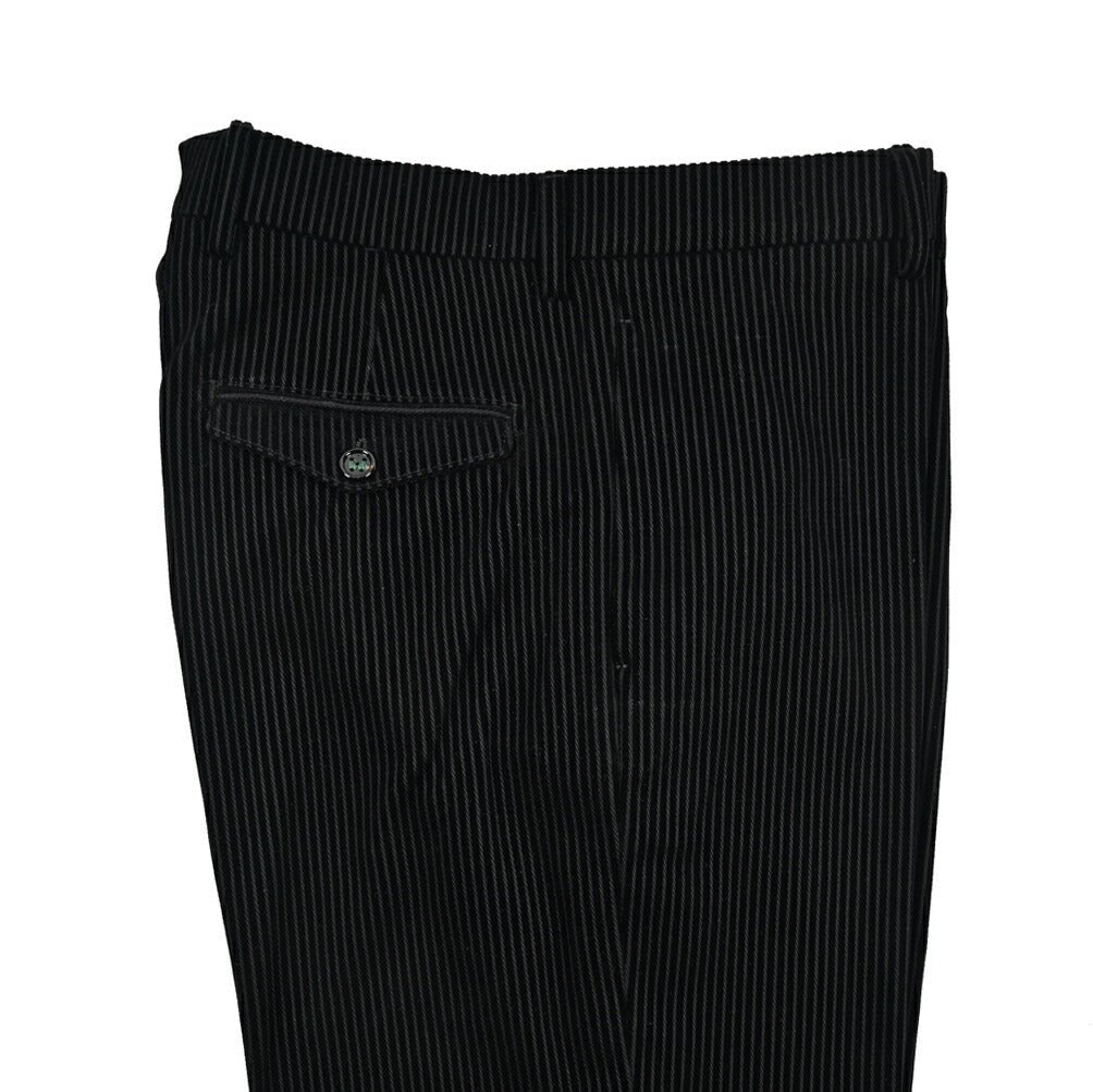 BERWICH “LUCANO LONG” コットン混 中畝コーデュロイワイドパンツ ブラック(black) 46 | GUARDAROBA MILANO OFFICIAL STORE