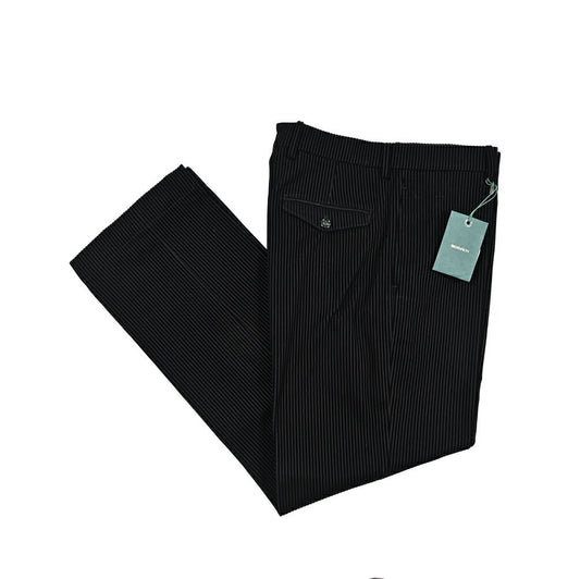 BERWICH “LUCANO LONG” コットン混 中畝コーデュロイワイドパンツ ブラック(black) 46 | GUARDAROBA MILANO OFFICIAL STORE
