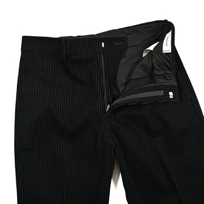 BERWICH “LUCANO LONG” コットン混 中畝コーデュロイワイドパンツ ブラック(black) 46 | GUARDAROBA MILANO OFFICIAL STORE