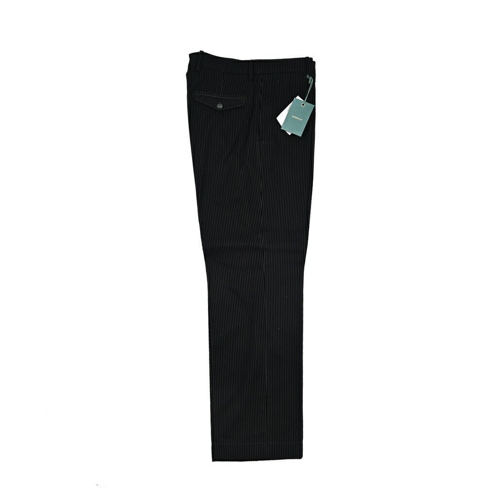 BERWICH “LUCANO LONG” コットン混 中畝コーデュロイワイドパンツ ブラック(black) 46 | GUARDAROBA MILANO OFFICIAL STORE