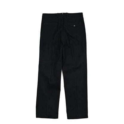 BERWICH “LUCANO LONG” コットン混 中畝コーデュロイワイドパンツ ネイビー(navy) 46 | GUARDAROBA MILANO OFFICIAL STORE