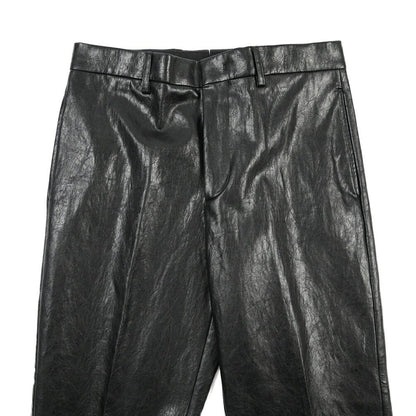 BERWICH “LUCANO LONG” エコレザー ワイドパンツ ブラック(black) 46 | GUARDAROBA MILANO OFFICIAL STORE