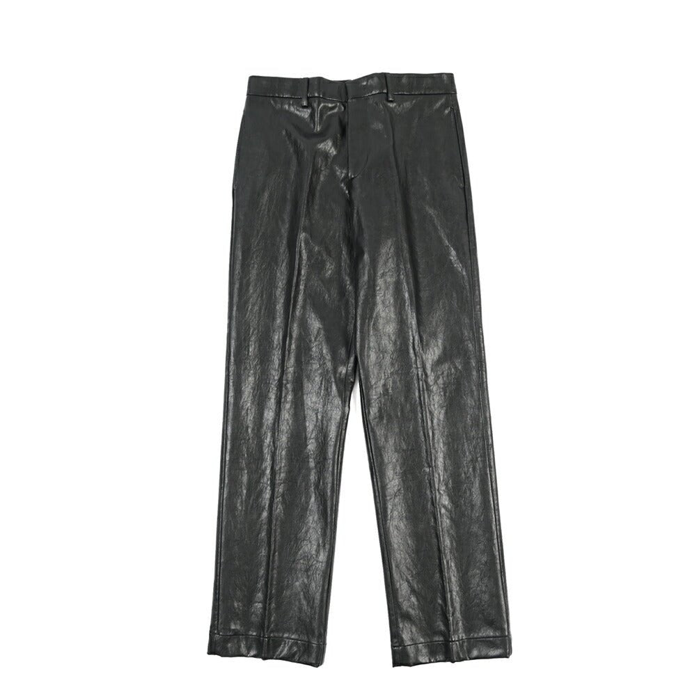 BERWICH “LUCANO LONG” エコレザー ワイドパンツ ブラック(black) 46 | GUARDAROBA MILANO OFFICIAL STORE