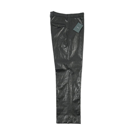 BERWICH “LUCANO LONG” エコレザー ワイドパンツ ブラック(black) 46 | GUARDAROBA MILANO OFFICIAL STORE