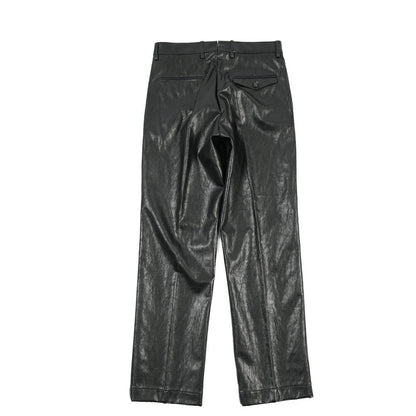 BERWICH “LUCANO LONG” エコレザー ワイドパンツ ブラック(black) 46 | GUARDAROBA MILANO OFFICIAL STORE