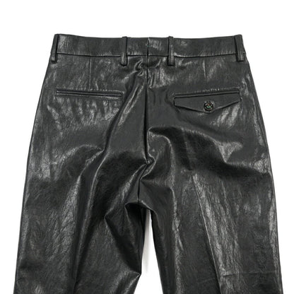 BERWICH “LUCANO LONG” エコレザー ワイドパンツ ブラック(black) 46 | GUARDAROBA MILANO OFFICIAL STORE