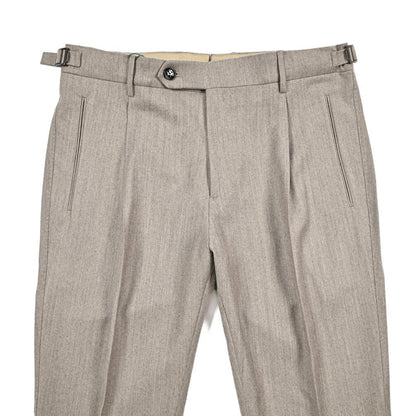 BERWICH “LUX RETRO LONG” カシミヤ混ウール ワンタックスラックス グレージュ(desert) 46 | GUARDAROBA MILANO OFFICIAL STORE
