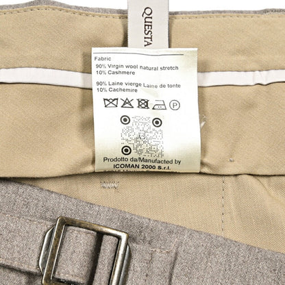 BERWICH “LUX RETRO LONG” カシミヤ混ウール ワンタックスラックス グレージュ(desert) 46 | GUARDAROBA MILANO OFFICIAL STORE