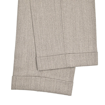 BERWICH “LUX RETRO LONG” カシミヤ混ウール ワンタックスラックス グレージュ(desert) 46 | GUARDAROBA MILANO OFFICIAL STORE