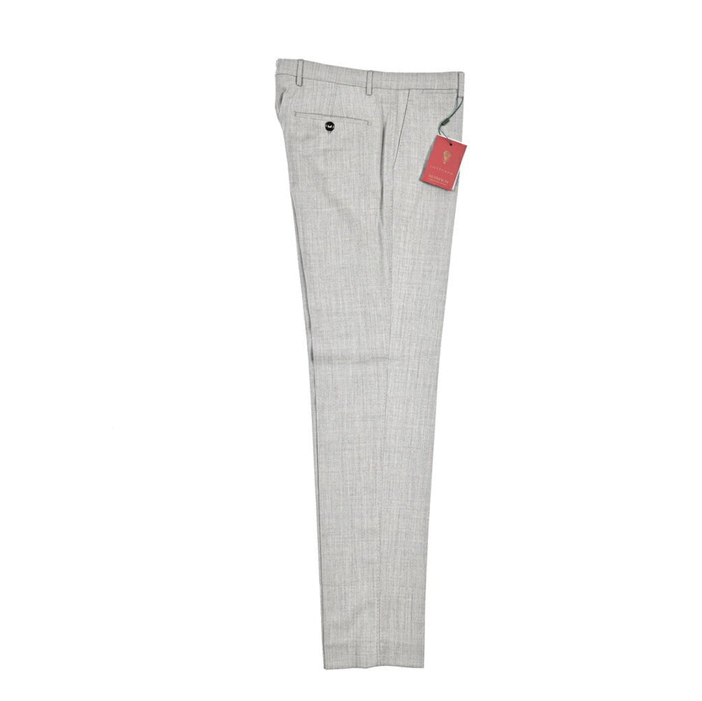 BERWICH “LUX VULCANO” カシミヤ混ウール ノータックスラックス ライトグレー(lt grey) 46 | GUARDAROBA MILANO OFFICIAL STORE