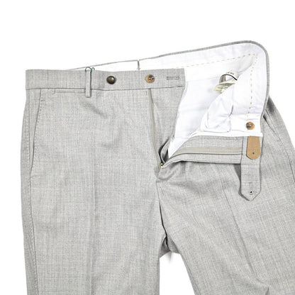 BERWICH “LUX VULCANO” カシミヤ混ウール ノータックスラックス ライトグレー(lt grey) 46 | GUARDAROBA MILANO OFFICIAL STORE