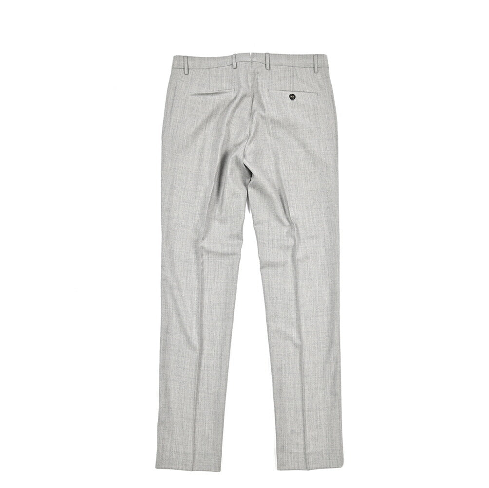 BERWICH “LUX VULCANO” カシミヤ混ウール ノータックスラックス ライトグレー(lt grey) 46 | GUARDAROBA MILANO OFFICIAL STORE