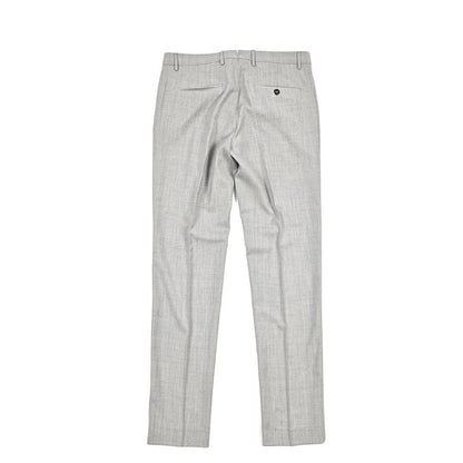 BERWICH “LUX VULCANO” カシミヤ混ウール ノータックスラックス ライトグレー(lt grey) 46 | GUARDAROBA MILANO OFFICIAL STORE