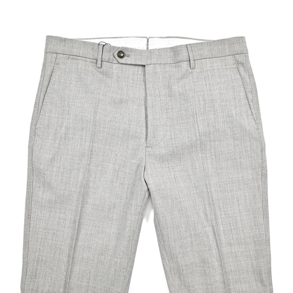 BERWICH “LUX VULCANO” カシミヤ混ウール ノータックスラックス ライトグレー(lt grey) 46 | GUARDAROBA MILANO OFFICIAL STORE