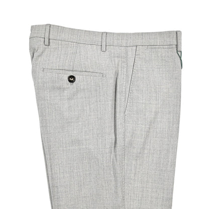 BERWICH “LUX VULCANO” カシミヤ混ウール ノータックスラックス ライトグレー(lt grey) 46 | GUARDAROBA MILANO OFFICIAL STORE