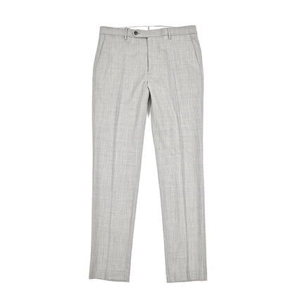 BERWICH “LUX VULCANO” カシミヤ混ウール ノータックスラックス ライトグレー(lt grey) 46 | GUARDAROBA MILANO OFFICIAL STORE