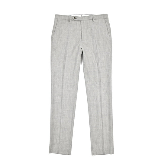 BERWICH “LUX VULCANO” カシミヤ混ウール ノータックスラックス ライトグレー(lt grey) 46 | GUARDAROBA MILANO OFFICIAL STORE
