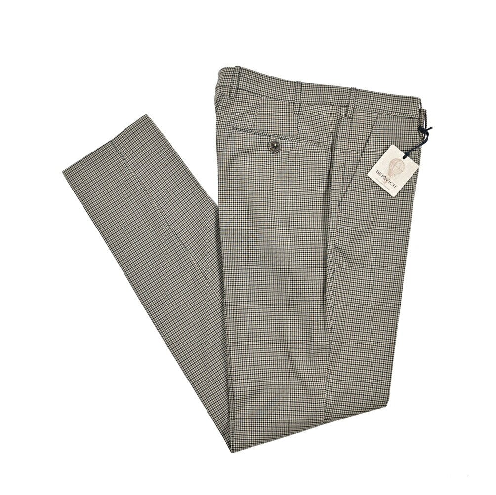 BERWICH "MORELLO" ヴァージンウール100% ノータックスリムスラックス｜424414 - 46｜GUARDAROBA MILANO OFFICIAL STORE
