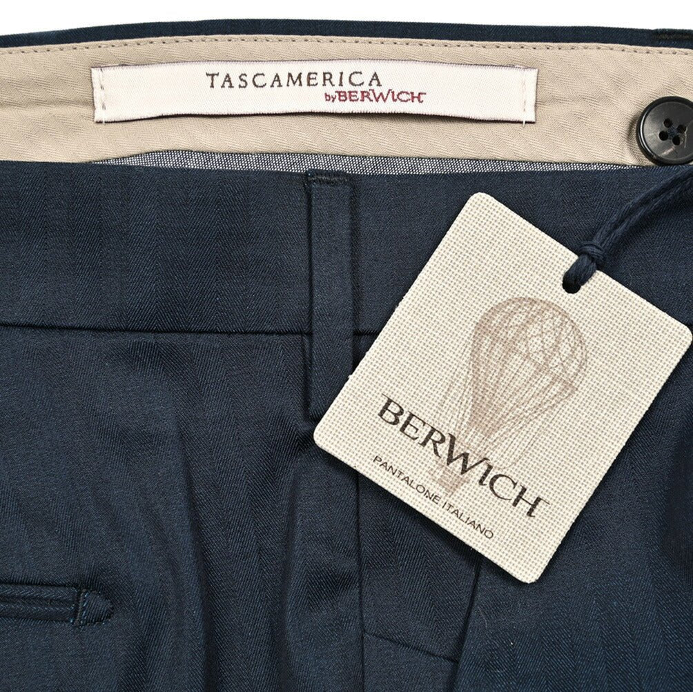 BERWICH "MORELLO" コットン100% ノータックスリムパンツ (ソラーロ)｜424590 - 46｜GUARDAROBA MILANO OFFICIAL STORE