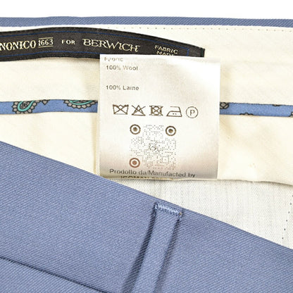 BERWICH "MORELLO" ウール100% ノータックスリムスラックス パープル(lt violet) 46 | GUARDAROBA MILANO OFFICIAL STORE
