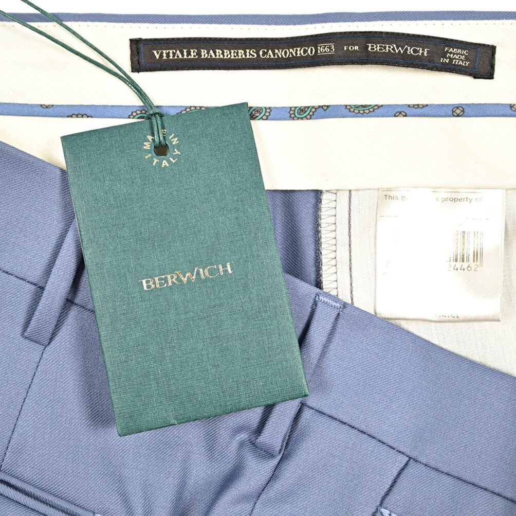 BERWICH "MORELLO" ウール100% ノータックスリムスラックス パープル(lt violet) 46 | GUARDAROBA MILANO OFFICIAL STORE