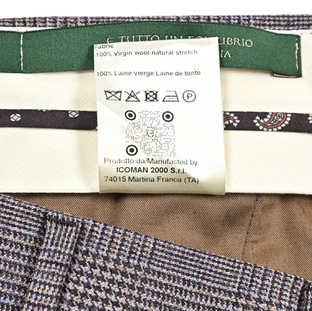 BERWICH “MORELLO” ヴァージンウール100% ノータックスラックス パープル(lt violet) 46 | GUARDAROBA MILANO OFFICIAL STORE