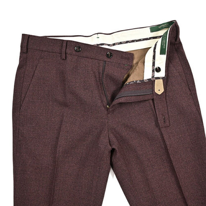 BERWICH “MORELLO” ヴァージンウール100% ノータックスラックス ワインレッド(red) 46 | GUARDAROBA MILANO OFFICIAL STORE