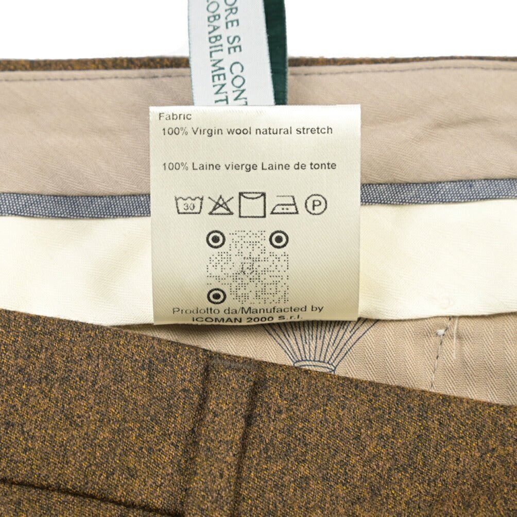 BERWICH “MORELLO” ヴァージンウール100% ノータックスラックス ブラウン(oil) 46 | GUARDAROBA MILANO OFFICIAL STORE