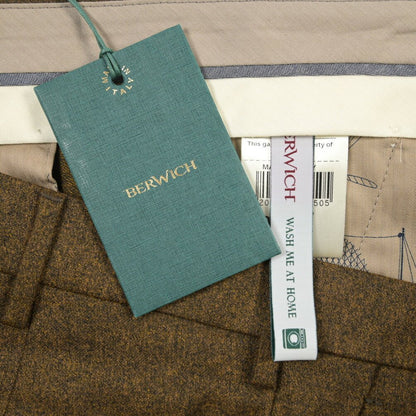 BERWICH “MORELLO” ヴァージンウール100% ノータックスラックス ブラウン(oil) 46 | GUARDAROBA MILANO OFFICIAL STORE