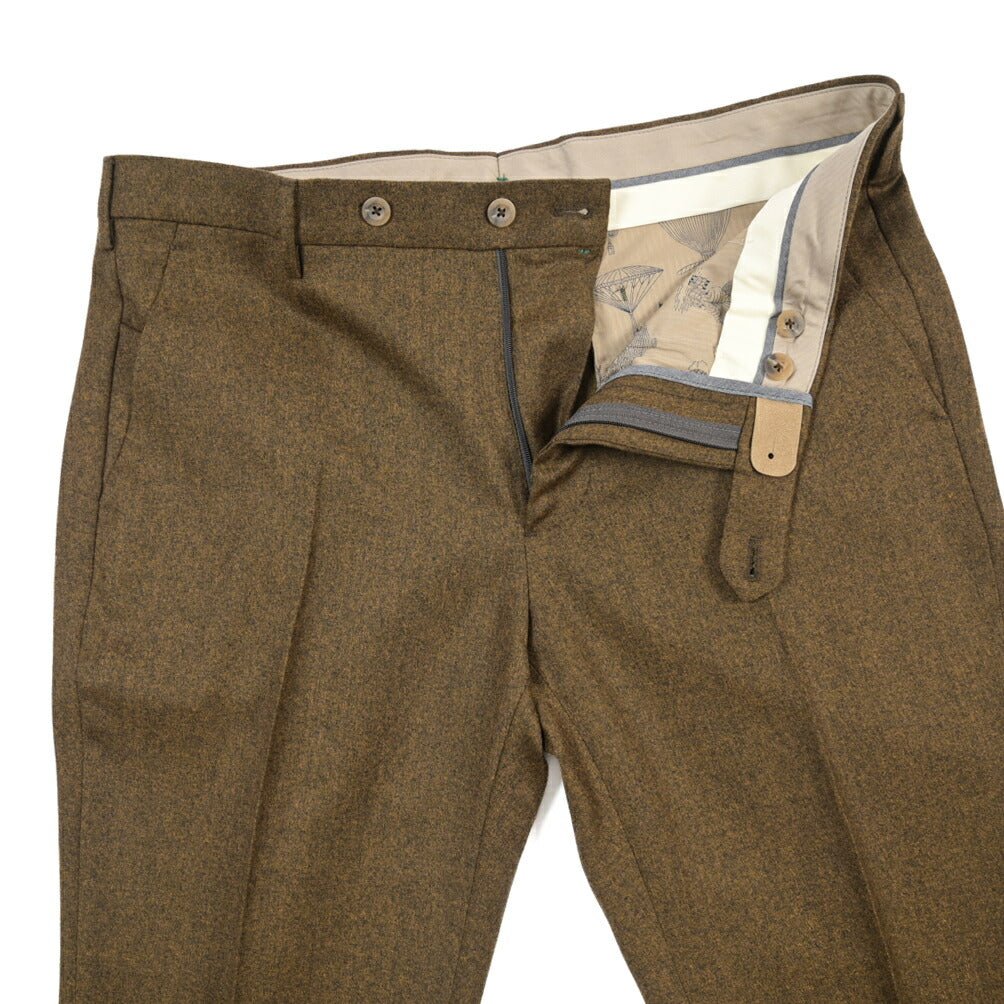 BERWICH “MORELLO” ヴァージンウール100% ノータックスラックス ブラウン(oil) 46 | GUARDAROBA MILANO OFFICIAL STORE
