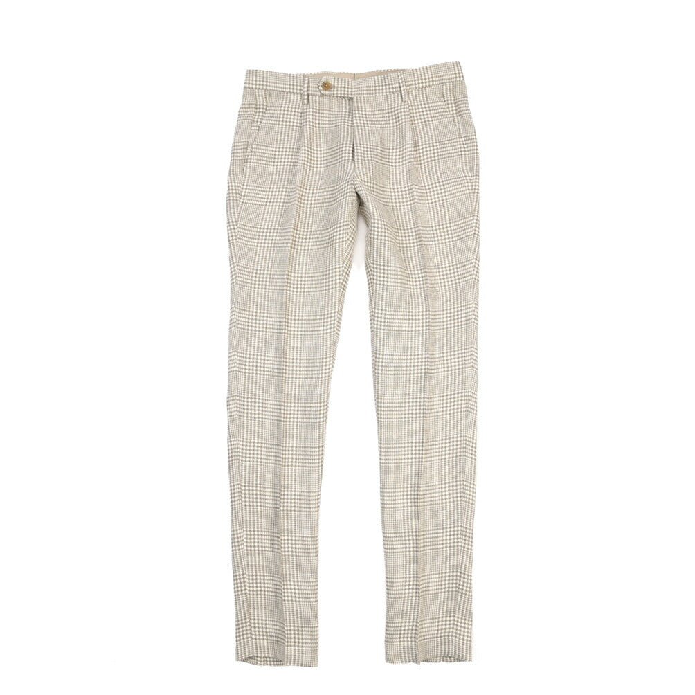 BERWICH “MORELLO 1P” リネン100% ワンタックスラックス ベージュ(desert) 46 | GUARDAROBA MILANO OFFICIAL STORE