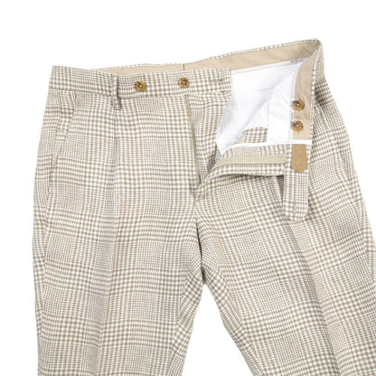 BERWICH “MORELLO 1P” リネン100% ワンタックスラックス ベージュ(desert) 46 | GUARDAROBA MILANO OFFICIAL STORE
