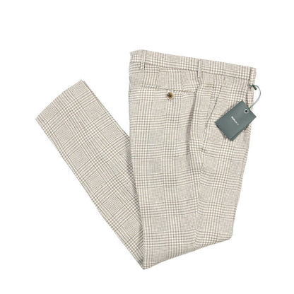 BERWICH “MORELLO 1P” リネン100% ワンタックスラックス ベージュ(desert) 46 | GUARDAROBA MILANO OFFICIAL STORE
