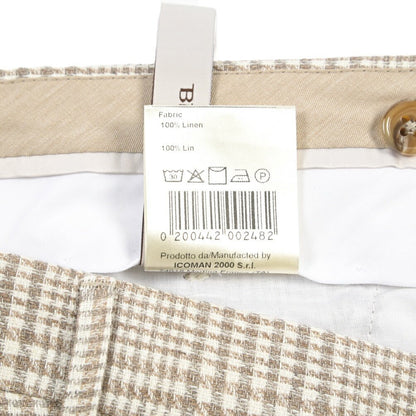 BERWICH “MORELLO 1P” リネン100% ワンタックスラックス ベージュ(desert) 46 | GUARDAROBA MILANO OFFICIAL STORE