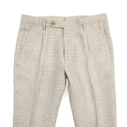 BERWICH “MORELLO 1P” リネン100% ワンタックスラックス ベージュ(desert) 46 | GUARDAROBA MILANO OFFICIAL STORE