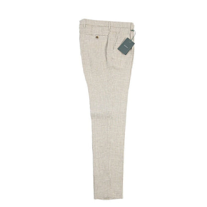 BERWICH “MORELLO 1P” リネン100% ワンタックスラックス ベージュ(desert) 46 | GUARDAROBA MILANO OFFICIAL STORE