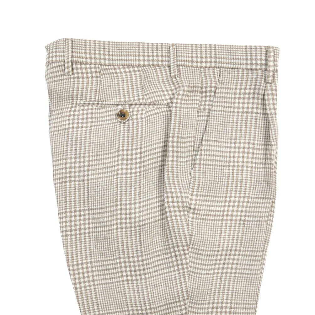 BERWICH “MORELLO 1P” リネン100% ワンタックスラックス ベージュ(desert) 46 | GUARDAROBA MILANO OFFICIAL STORE