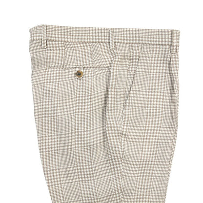 BERWICH “MORELLO 1P” リネン100% ワンタックスラックス ベージュ(desert) 46 | GUARDAROBA MILANO OFFICIAL STORE