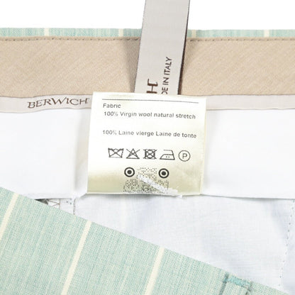 BERWICH “MORELLO 1P” ヴァージンウール100% ワンタックスラックス ライトグリーン(lt green) 46 | GUARDAROBA MILANO OFFICIAL STORE