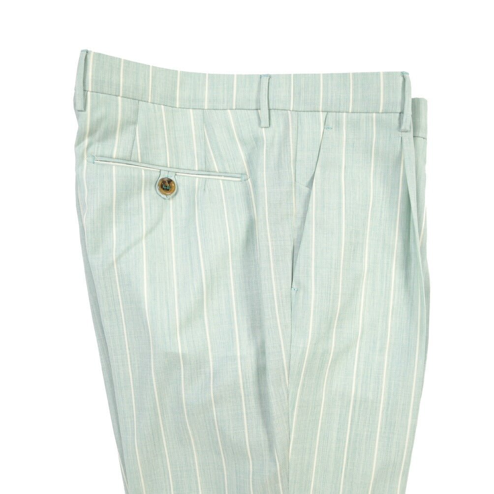 BERWICH “MORELLO 1P” ヴァージンウール100% ワンタックスラックス ライトグリーン(lt green) 46 | GUARDAROBA MILANO OFFICIAL STORE