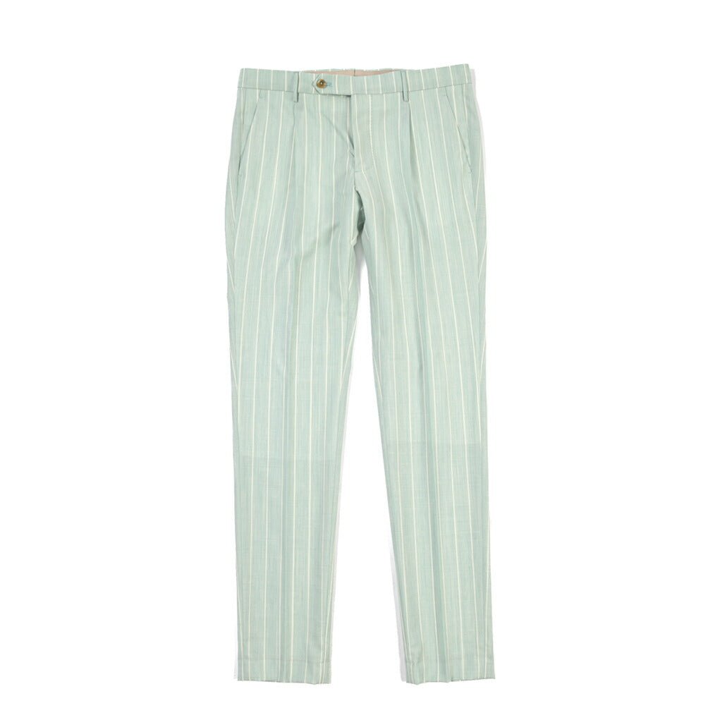 BERWICH “MORELLO 1P” ヴァージンウール100% ワンタックスラックス ライトグリーン(lt green) 46 | GUARDAROBA MILANO OFFICIAL STORE