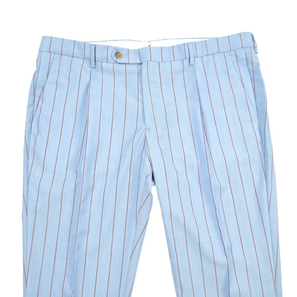 BERWICH “MORELLO 1P” ヴァージンウール100% ワンタックスラックス ライトブルー(azure) 54 | GUARDAROBA MILANO OFFICIAL STORE