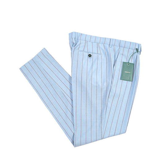BERWICH “MORELLO 1P” ヴァージンウール100% ワンタックスラックス ライトブルー(azure) 54 | GUARDAROBA MILANO OFFICIAL STORE