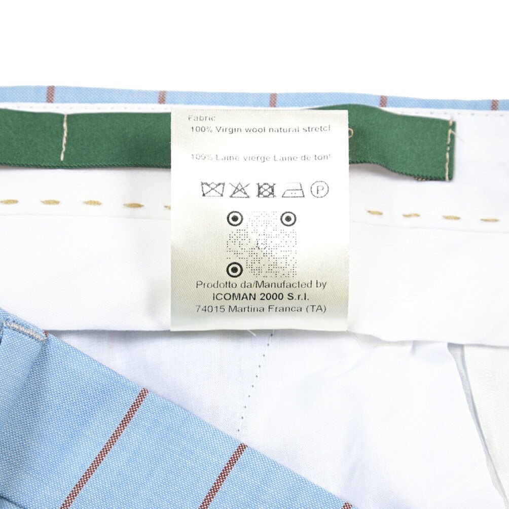 BERWICH “MORELLO 1P” ヴァージンウール100% ワンタックスラックス ライトブルー(azure) 54 | GUARDAROBA MILANO OFFICIAL STORE