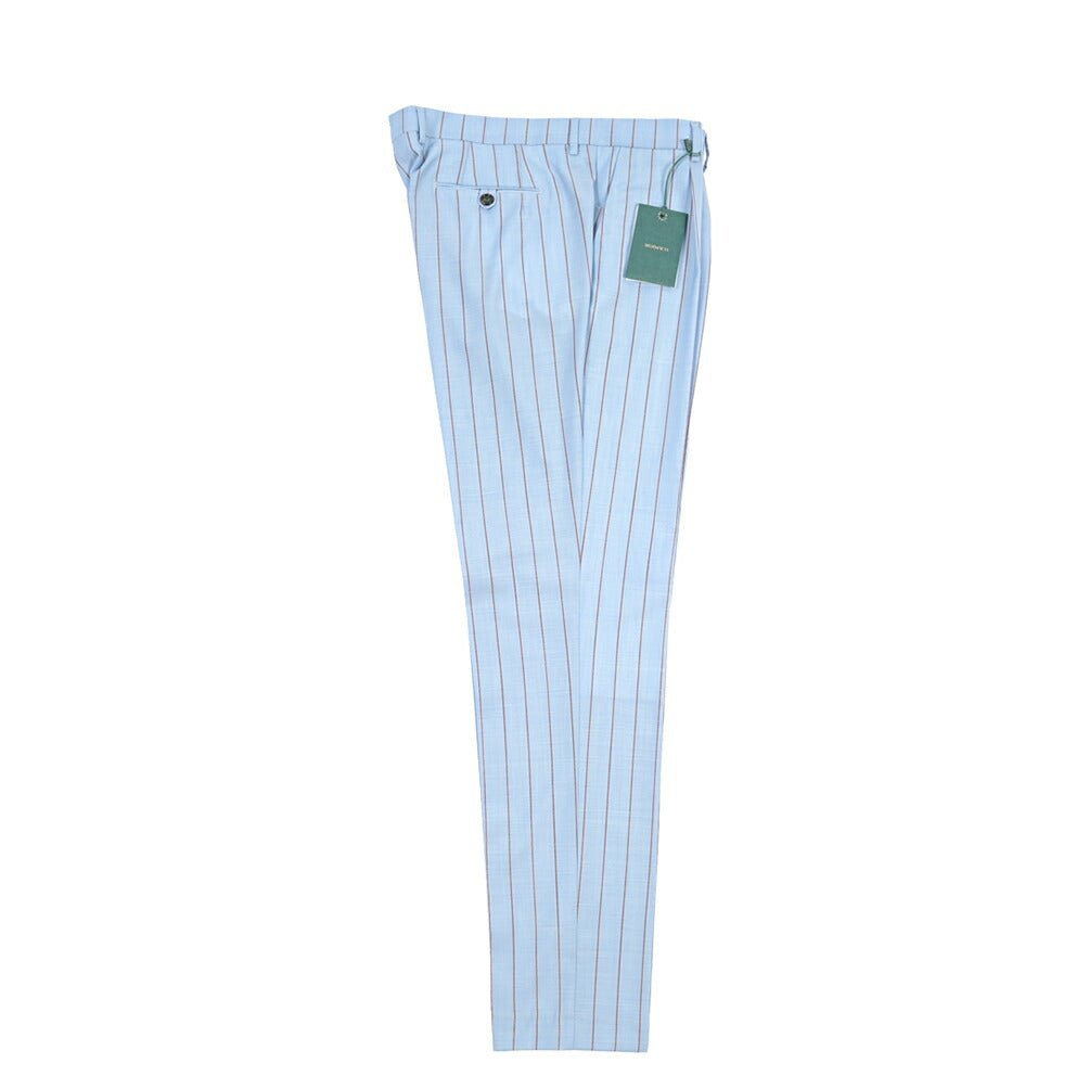 BERWICH “MORELLO 1P” ヴァージンウール100% ワンタックスラックス ライトブルー(azure) 54 | GUARDAROBA MILANO OFFICIAL STORE