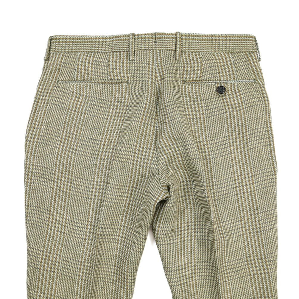 BERWICH “MORELLO 1P” リネン100% ワンタックスラックス グリーン(green) 46 | GUARDAROBA MILANO OFFICIAL STORE