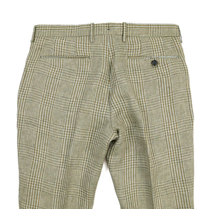 BERWICH “MORELLO 1P” リネン100% ワンタックスラックス グリーン(green) 46 | GUARDAROBA MILANO OFFICIAL STORE