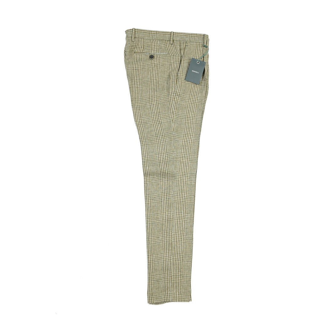 BERWICH “MORELLO 1P” リネン100% ワンタックスラックス グリーン(green) 46 | GUARDAROBA MILANO OFFICIAL STORE