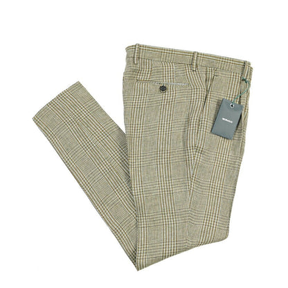 BERWICH “MORELLO 1P” リネン100% ワンタックスラックス グリーン(green) 46 | GUARDAROBA MILANO OFFICIAL STORE